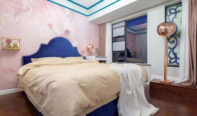 必赢app官网101平3房2厅美式风装修静谧蓝装饰出高雅的家居氛围感(图4)